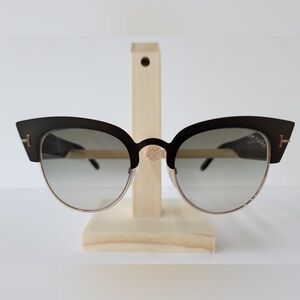 Tom Ford TF-607 Alexandra Sunglasses Matte Bronze Havana New